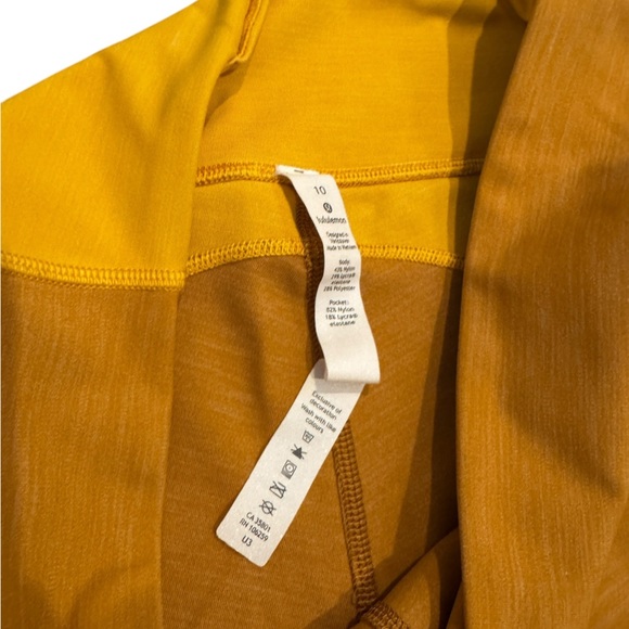 Lululemon Early Extension HR Tight 28" Women’s Size 10 Yellow Gold - Picture 4 of 7